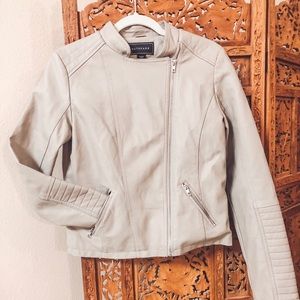 Taupe Vegan Leather Jacket